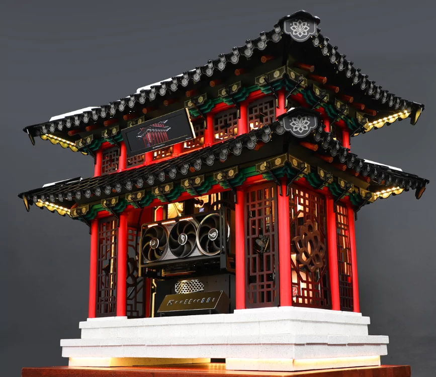 경복궁을 모티프로 제작한 몬스타 한옥 에디션 커스텀 수냉 PC